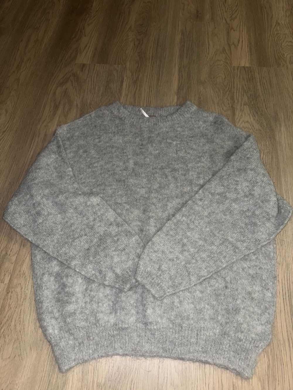Free People‎ Cloud Soft Alpaca Blend Sweater Gray Oversized Slouchy Cozy Luxe